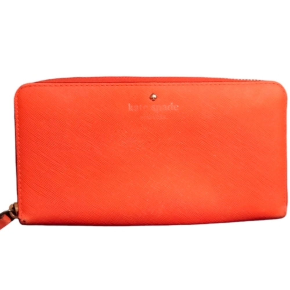 ♠️Kate Spade ♠️Vibrant Orange Zipper Wallet